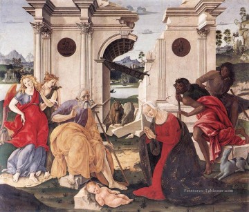 Nativité 1490 Sienese Francesco di Giorgio Peinture à l'huile